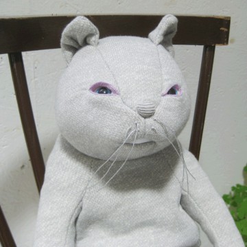 forest sy dukke.】猫ぬいぐるみグレー wizmile | ウィズマイル