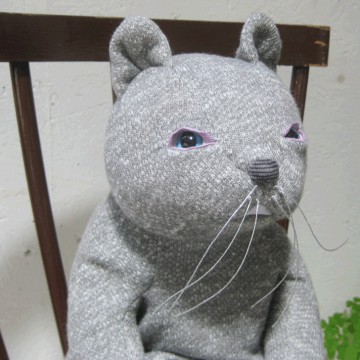 ぬいぐるみ yasukei forest sy dukke.】猫ぬいぐるみ濃グレー wizmile | ウィズ